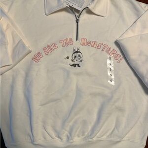 Uniqlo Cream Women We are The Monsters! Graphic Crewneck